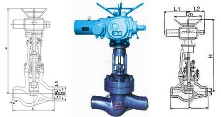 電動(dòng)焊接截止閥結(jié)構(gòu)圖